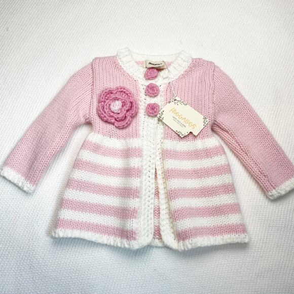 Huggalugs Striped Handmade Cardigan - Picture 1 of 4